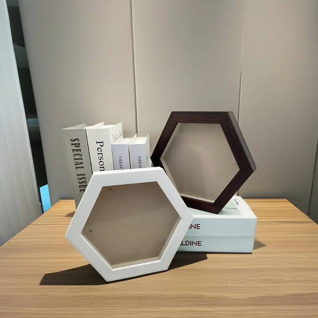 Hot Selling PS Frame Wall Art Photo hexagon Pattern Photo Panel for Home Decor Table Top Sublimation Printing