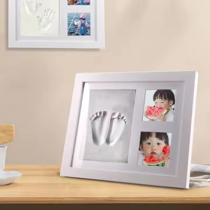 Baby Handprint and Footprint Kit Keepsake Baby Shower Gifts for Mom Baby Picture Photo Frame