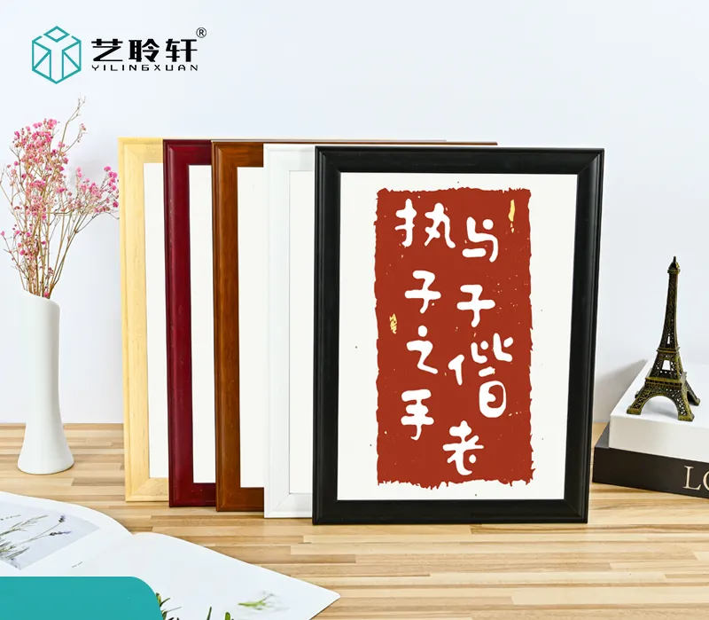 China Factory Art Frames Wooden 3D Shadow Box Frame Classic Picture Gold A4 Photo Frame Gass