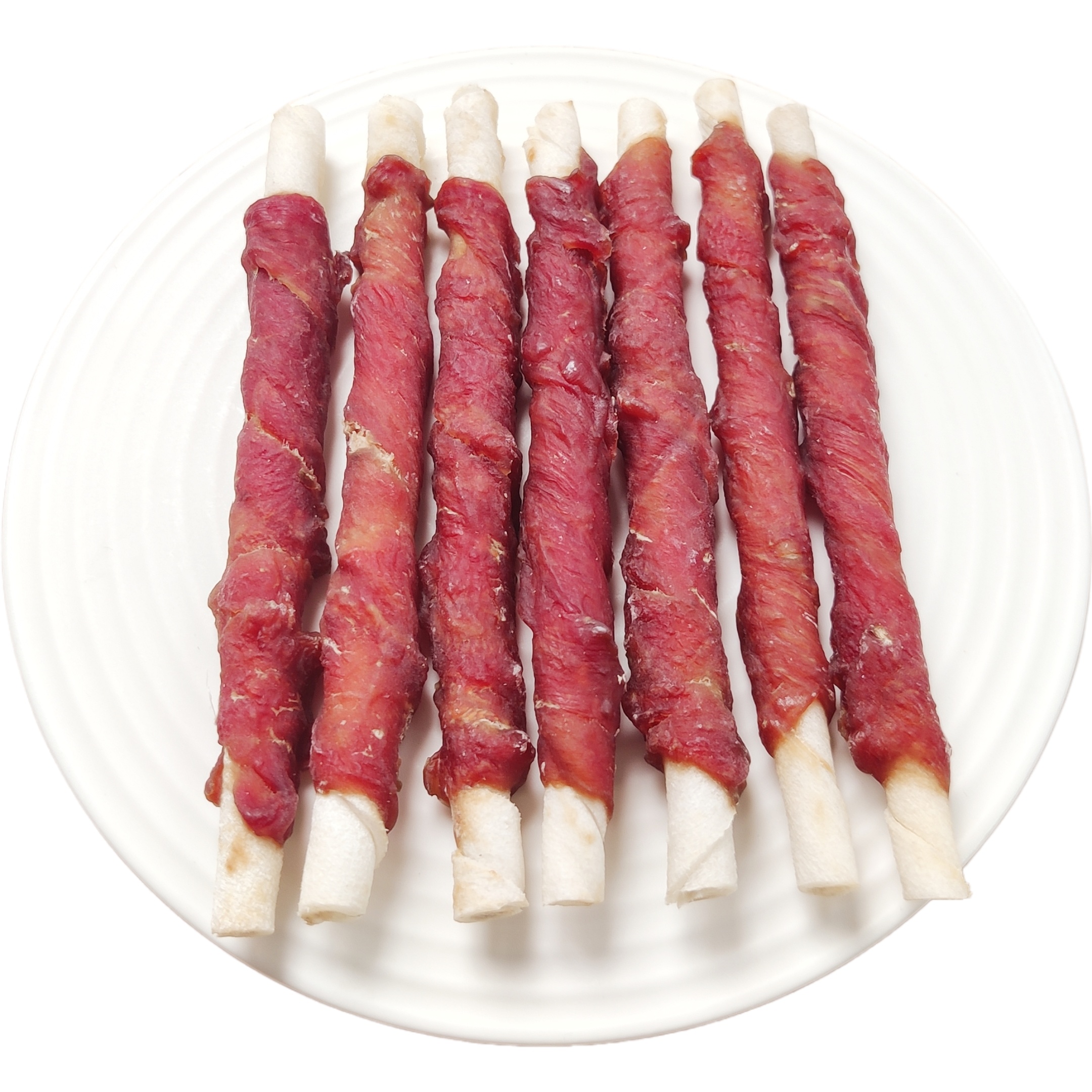 5’ 鸭肉绕牛皮卷