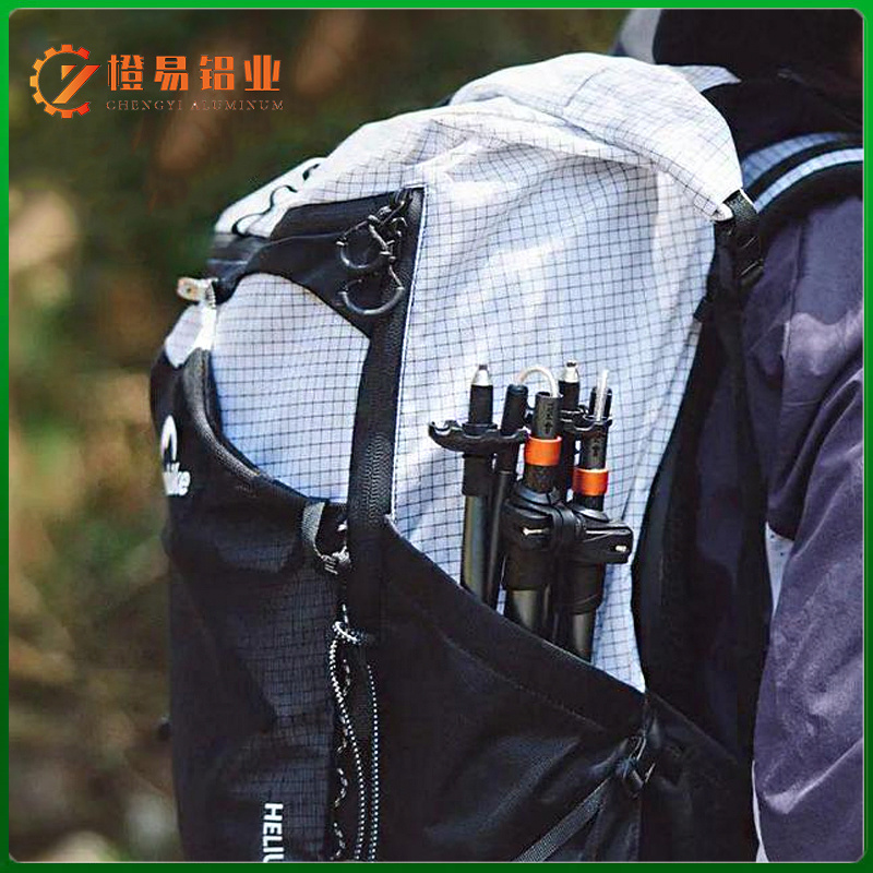 7075 aluminum alloy folding trekking poles, professional carbon hiking sticks, outdoor trekking gear.