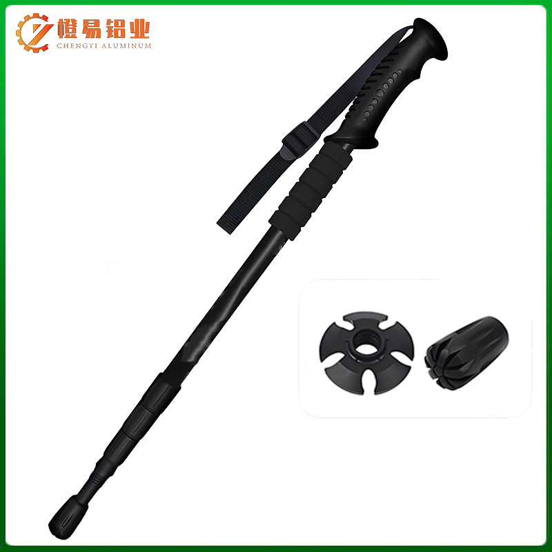 7075 aluminum alloy folding trekking poles, professional carbon hiking sticks, outdoor trekking gear.