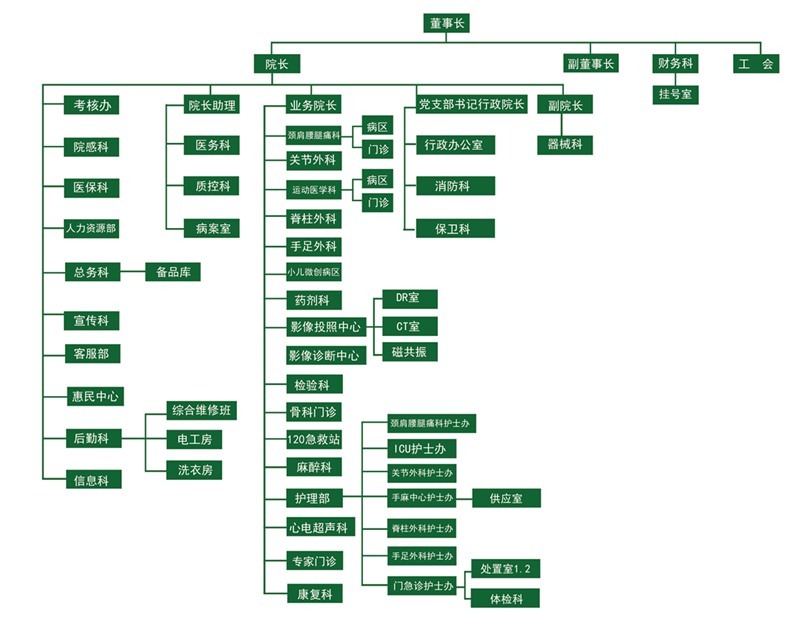 盤錦骨科醫(yī)院組織架構(gòu)