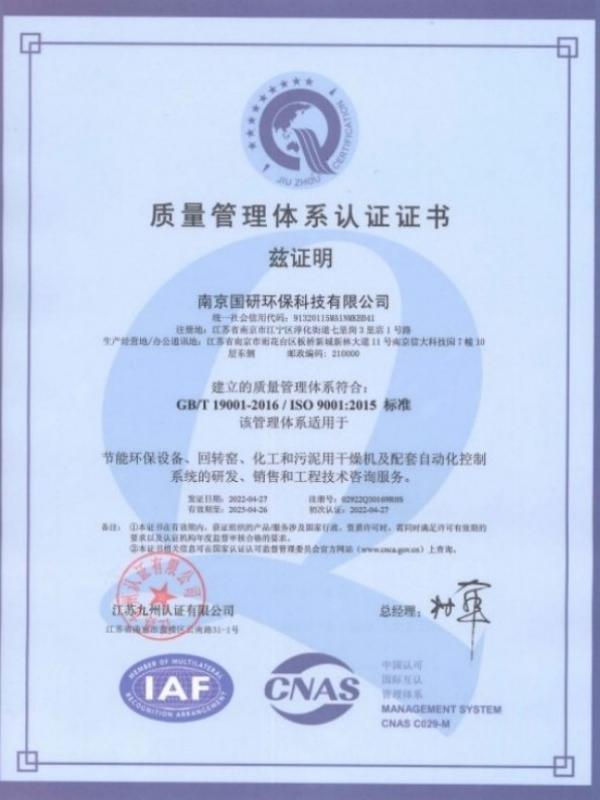 Quality Management System Certificate (Initial Review 2022) Quality Management System Certificate (Initial Review 2022)