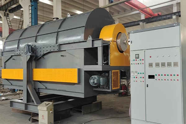 Positive pressure intermittent operation rotary kiln