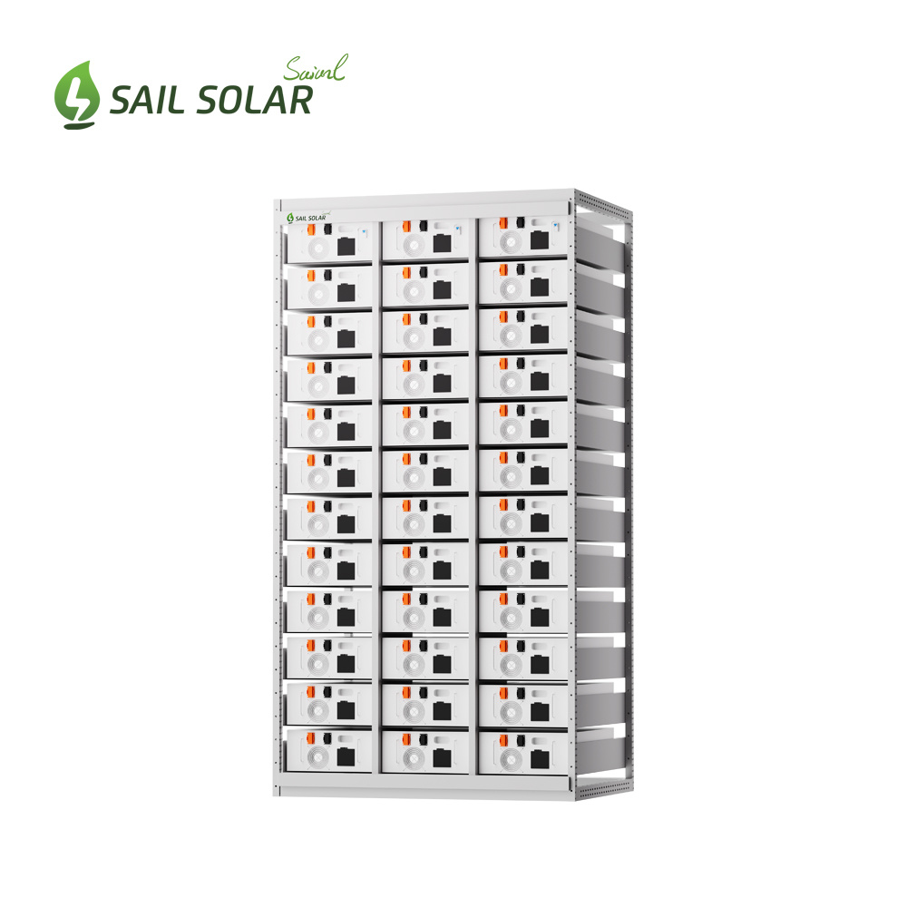 Paquete de batería de litio LiFePO4 de 150 kWh, 280 Ah y 51.2 V de Sail Solar, sistema de energía de alto voltaje, batería de litio, todo en uno