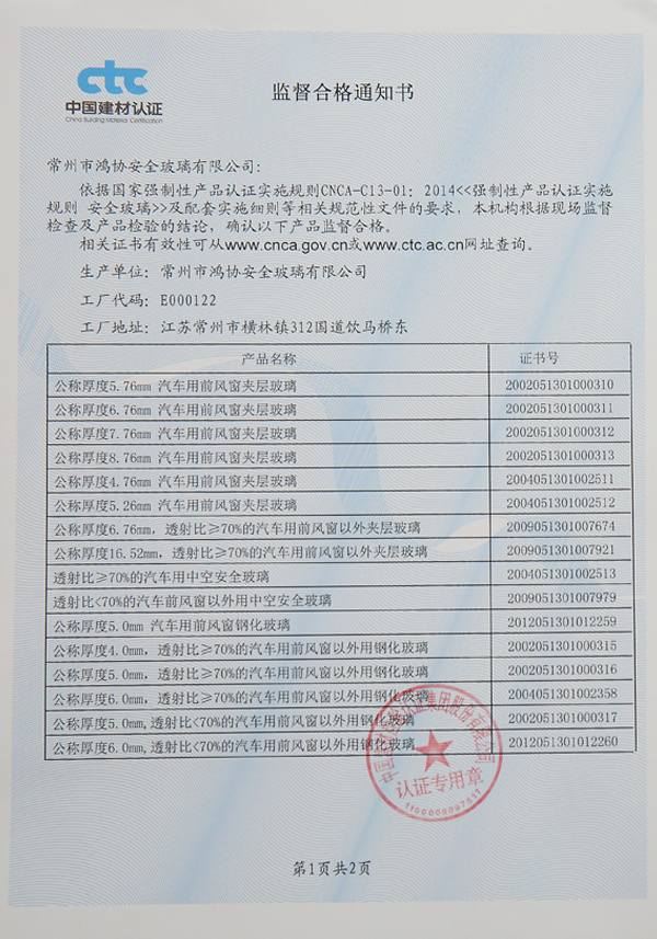 監督合格證書