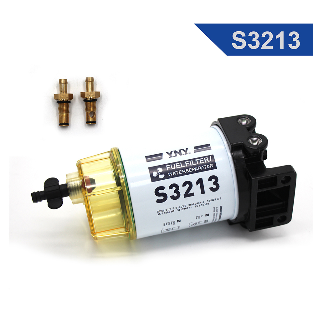 Outboard Marine Engine Fuel Filter Fuel-Water Separator Assembly