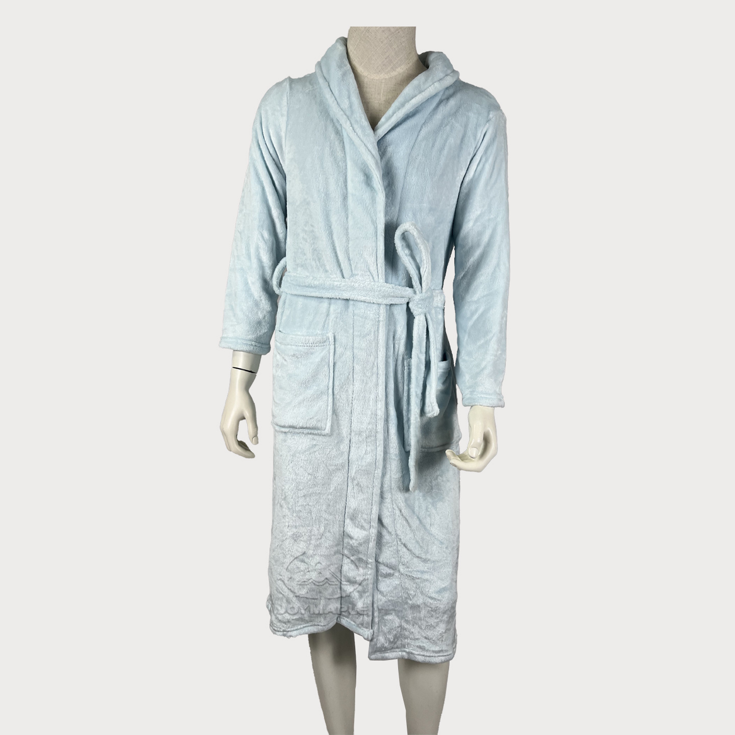 Solid Color Flannel Adult Bathrobe Custom Manufacturer