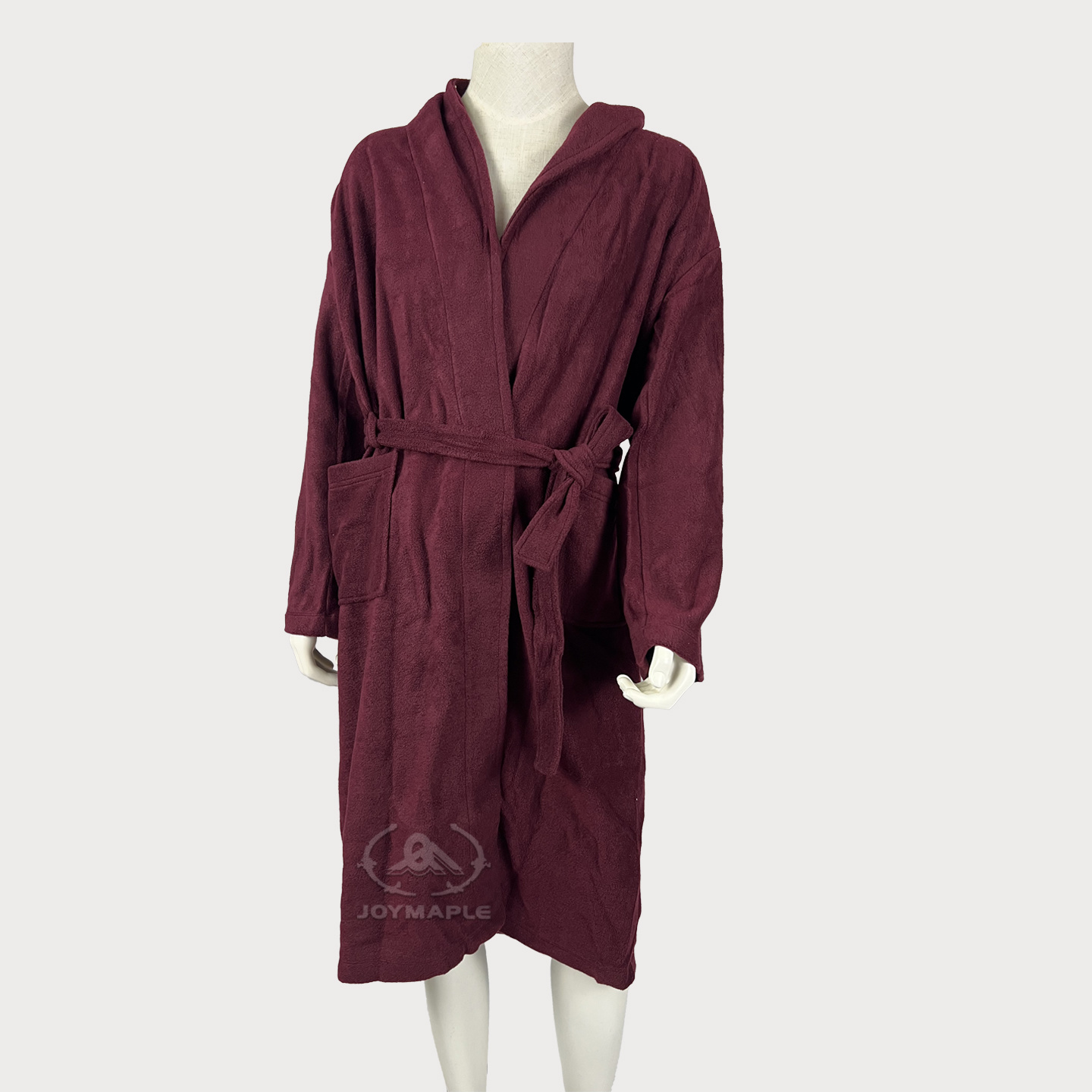 Wholesale Solid Color Fleece Adult Bathrobe