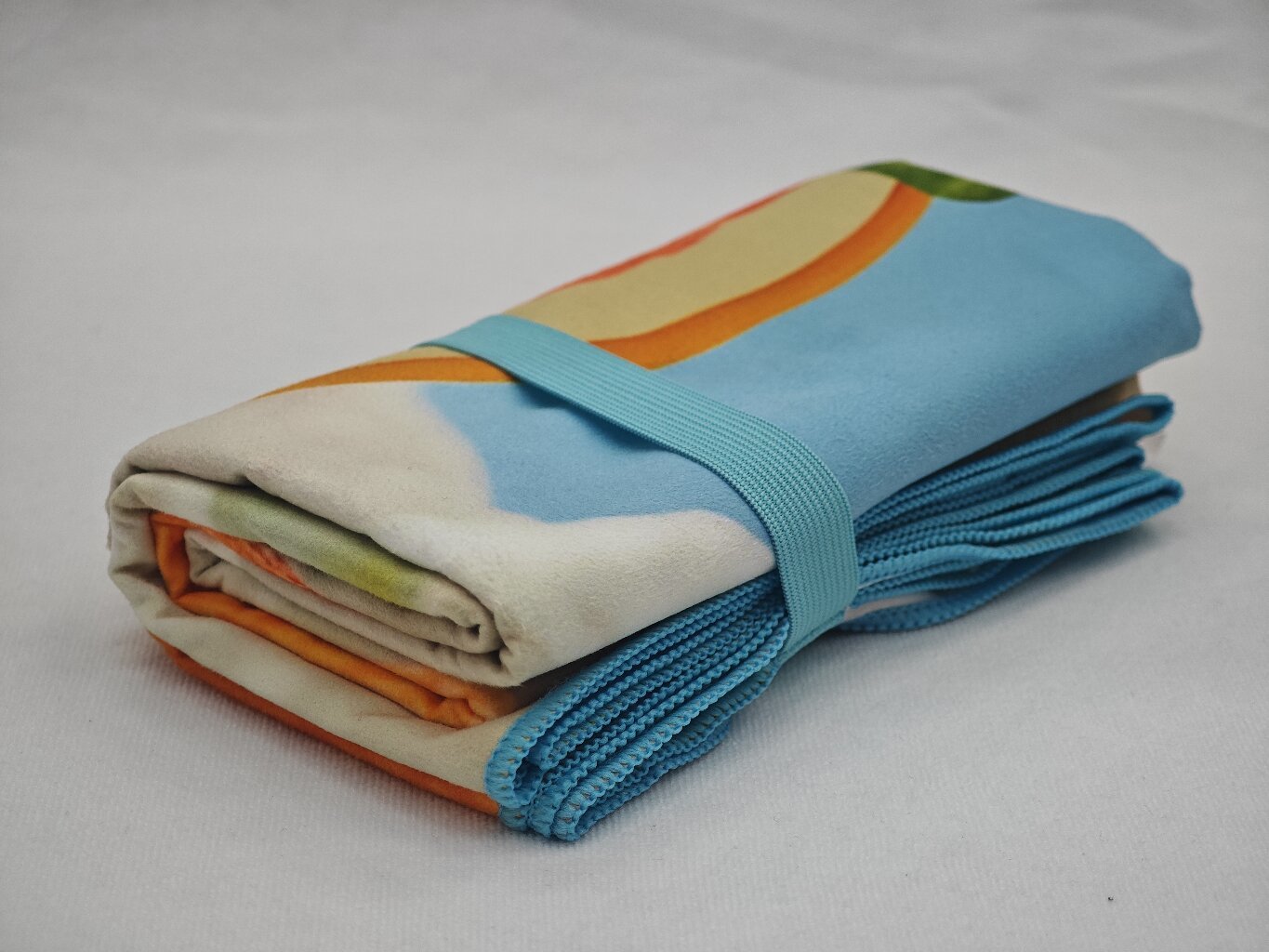 Personalized Printed Suede Microfiber Beach Towels with Elastic Bands