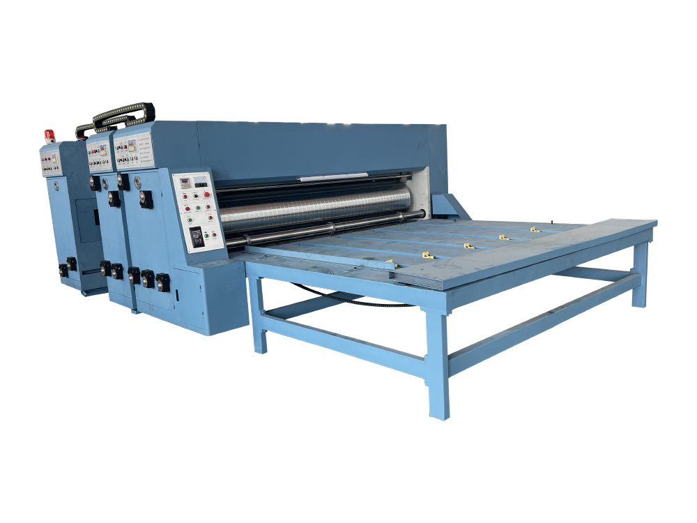 Semiauto corrugated cardboard carton box flexo printing slotting die-cutting machinery