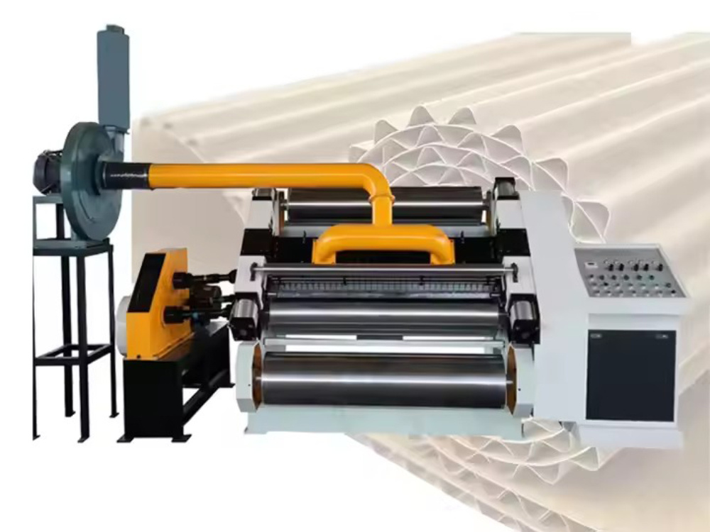 Automatic single face 2 ply corrugated cardboard carton paper box production line