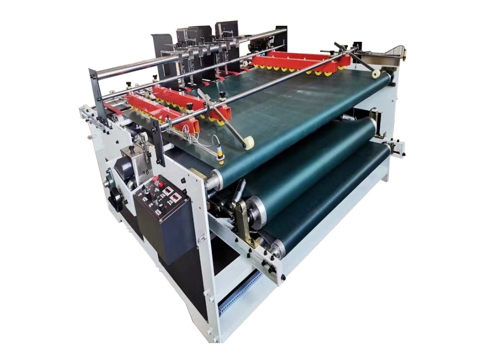 Manual press type semi auto gluer machine