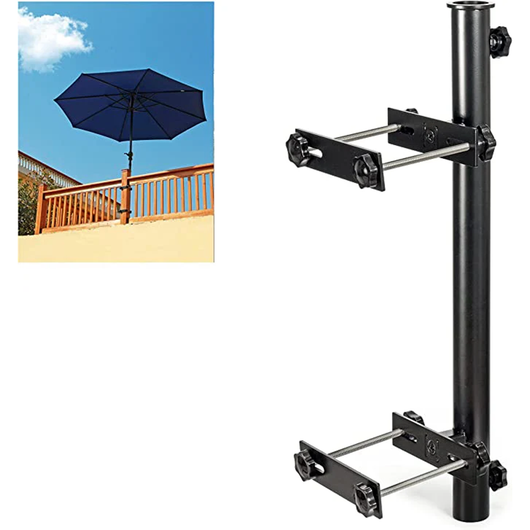 JH-Mech Umbrella Stand Holder Metal Adjustable Practical Balcony Umbrella Clamp