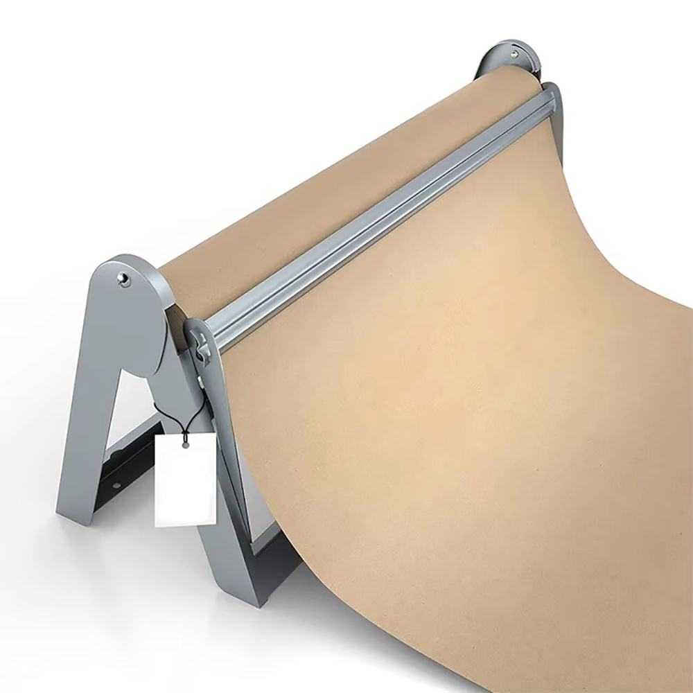 JH-Mech Paper Cutter Dispenser with Blade Silver Wall Mountable Carbon Steel