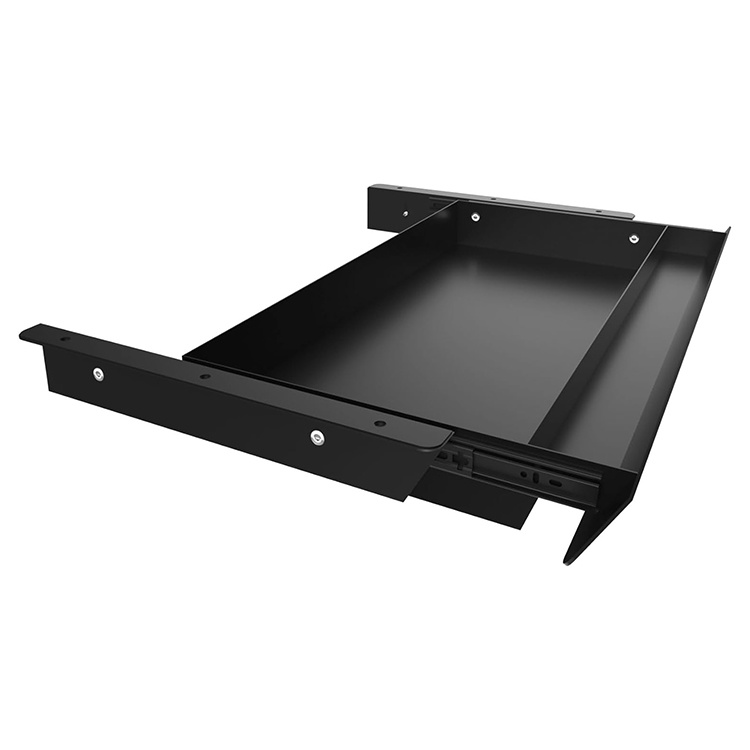 JH-Mech Save Space High Crosspiece High-Quality Adjustable Black Carbon Steel Under Desk Storage Drawer