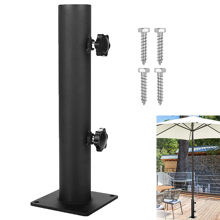 JH-Mech Patio Umbrella Base Metal Heavy Duty Mount Umbrella Clamp Universal