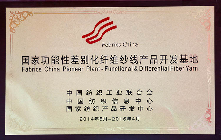 National Functional Differentiated Fiber Yarn Product Development Base