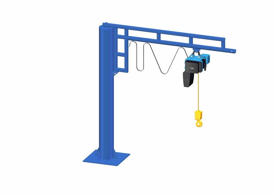 Column-mounted cantilever crane