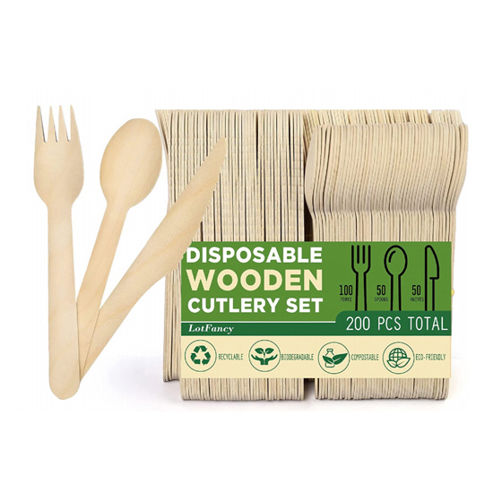 Wood Cutlery Set
