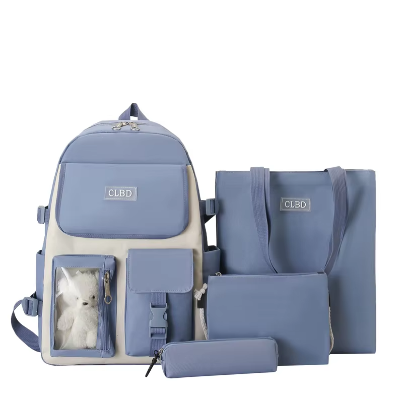 Students Custom Logo fashionable school bags large capacity student backpack set