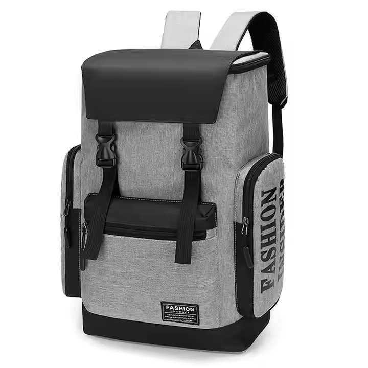 Large capacity schoolbag male fashion street shot high school students backpack Korean version of men leisure travel backpack