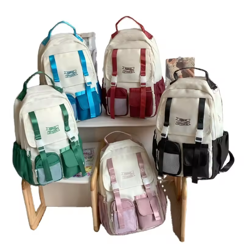 Fashion Luxury Hot Sale New Design School Bags Nylon Vintage Men Backpack Teenagers College High School Backpack