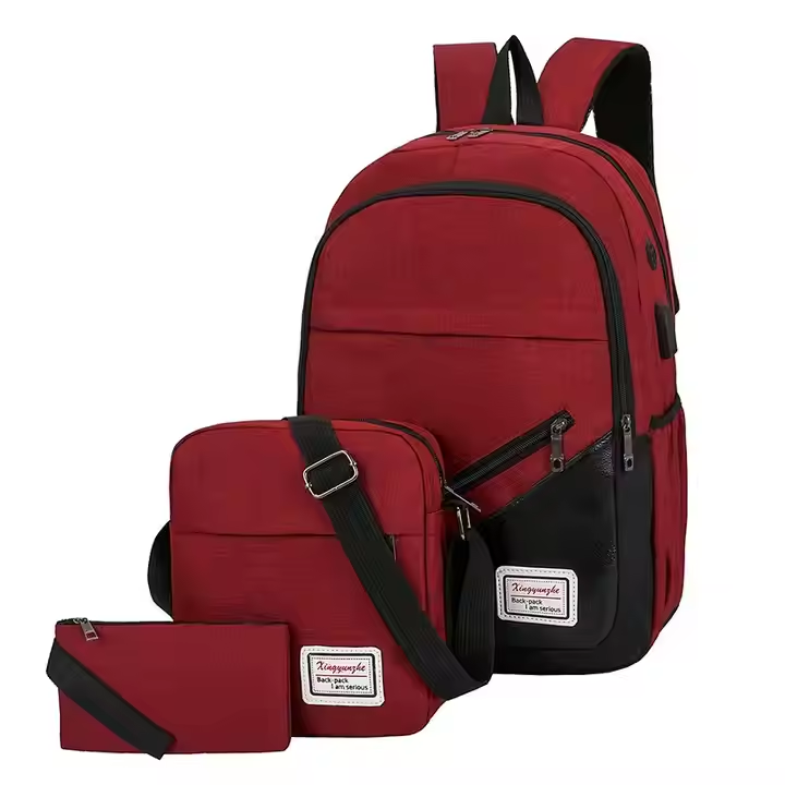 Factory wholesale Portable Travel Polyester USB Charging Port laptop bag gift set Factory wholesale Portable Travel Polyester USB Charging Port laptop bag gift set