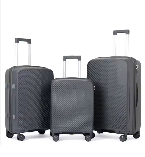 fashion 3pcs pp luggage suitcase with double wheels custome logo factory wholesale outdoor trolley case fashion 3pcs pp luggage suitcase with double wheels custome logo factory wholesale outdoor trolley case