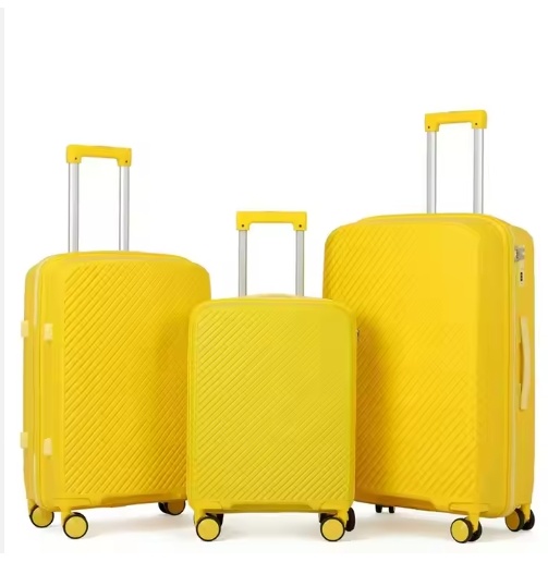 fashion 3pcs pp luggage suitcase with double wheels custome logo factory wholesale outdoor trolley case fashion 3pcs pp luggage suitcase with double wheels custome logo factory wholesale outdoor trolley case