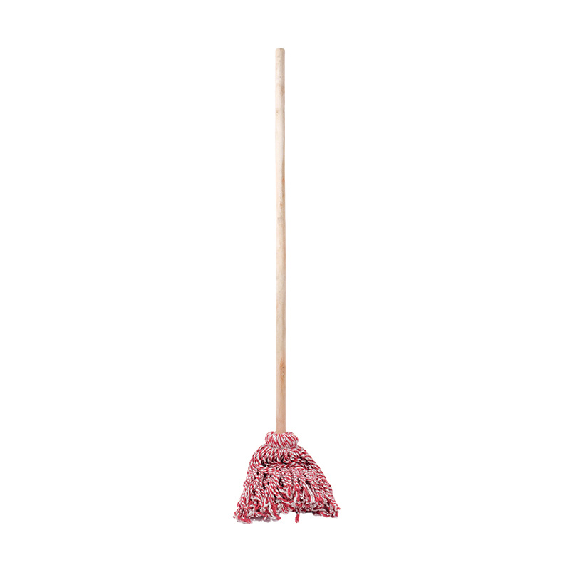 Qizheng 100% Cotton Mop, Mixed Color Cotton Thread, Approximately 25cm Length, 104cm Handle