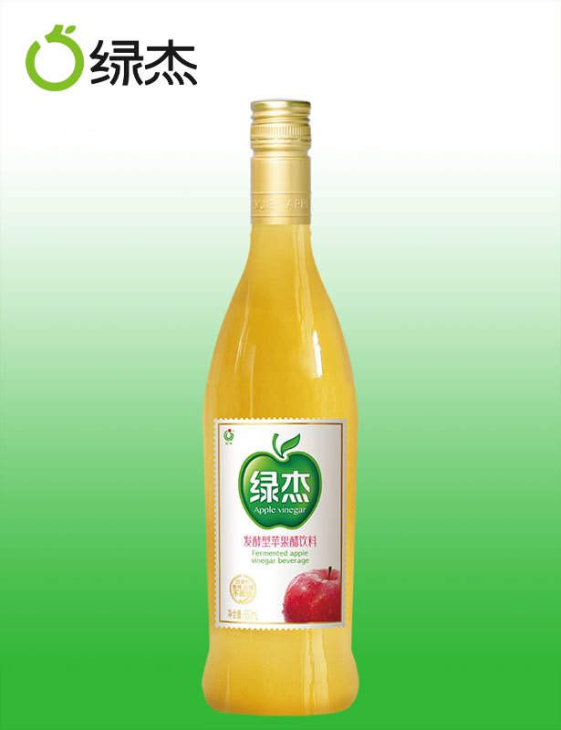 Apple vinegar drink large bottle 650ml fermented green sucrose-free apple juice drink