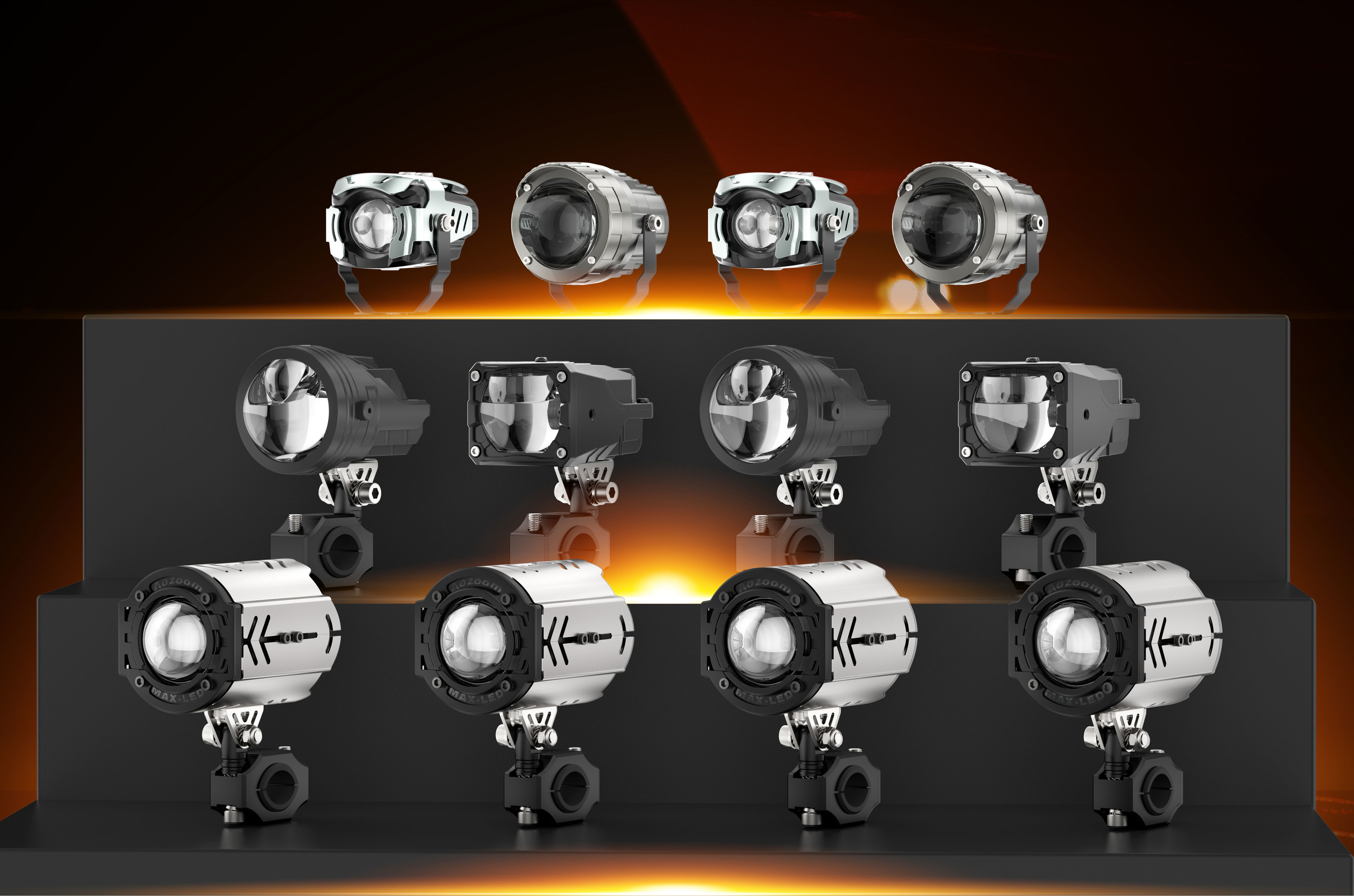 MOTORCYCLE  DOUBLE-BEAM SPOTLIGHT