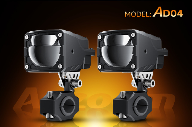“AD04” AOZOOM SMART MOTORCYCLE EXTERNAL SQUARE SINGLE DIRECT LED SPOTLIGHT