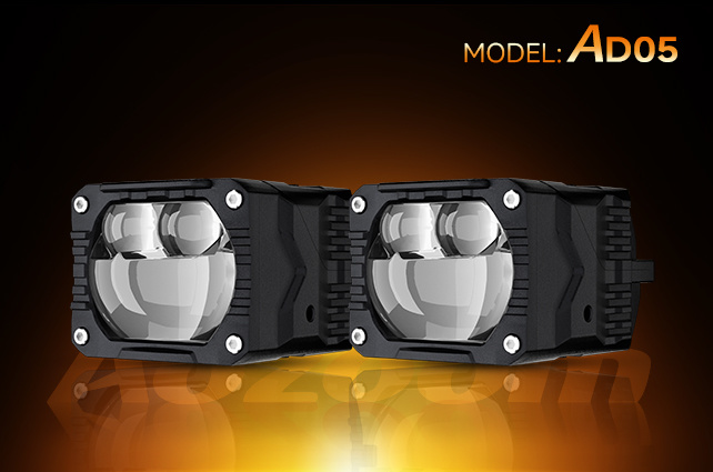 “AD05” AOZOOM SMART MOTORCYCLE EXTERNAL DOUBLE-BEAM SPOTLIGHT
