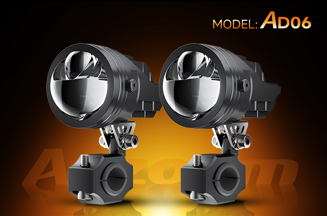 "AD06" AOZOOM SMART MOTORCYCLE EXTERNAL SINGLE DIRECT LED SPOTLIGHT