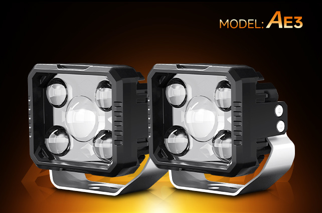 “AE3” 5-LENS 3INCH SOUARE EXTERNALAUXILIARY LAMP