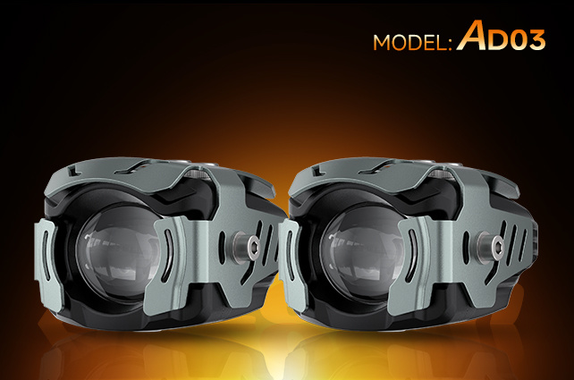 "AD03" AOZOOM MOTORCYCLE EXTERNAL BRIGHT LED SPOTLIGHTS