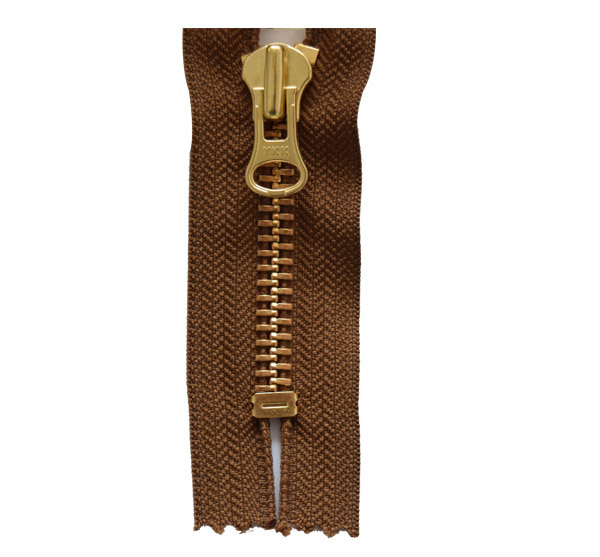 No.10 gold and copper closed tail zipper