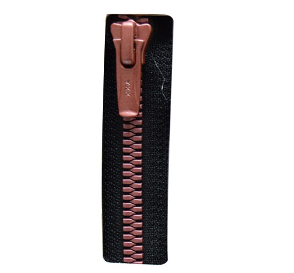 Metaluxe Metal-like Metal Zipper with High Gray Level and Pink Color