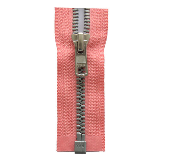 No. 5 Metaluxe Metal Resin Open-tail Zipper, Teeth Silver-like