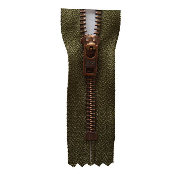 No. 5 Y red bronze teeth closed tail zipper, GS6 semi-automatic head