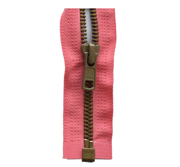 Metaluxe No. 5 Metal Resin Open-tail Zipper with Bronze-like teeth