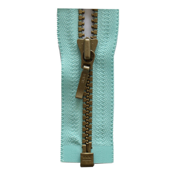 No. 5 Metallic Resin Open End Zipper, Antique Copper Teeth