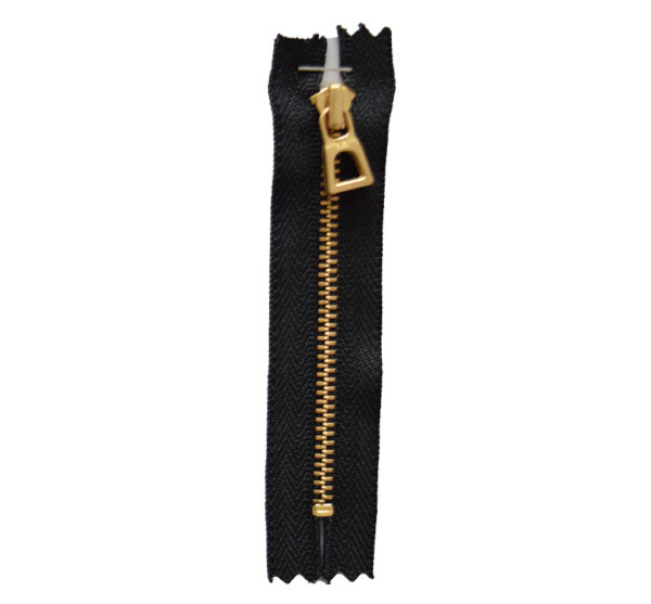 3rd gold and copper closed tail zipper