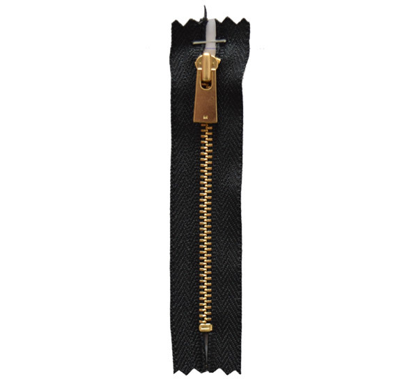3rd gold and copper closed tail zipper