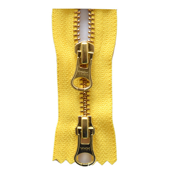5th gold and copper closed tail zipper, double zipper