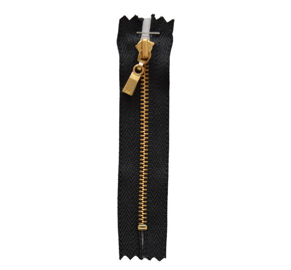 3rd gold and copper closed tail zipper