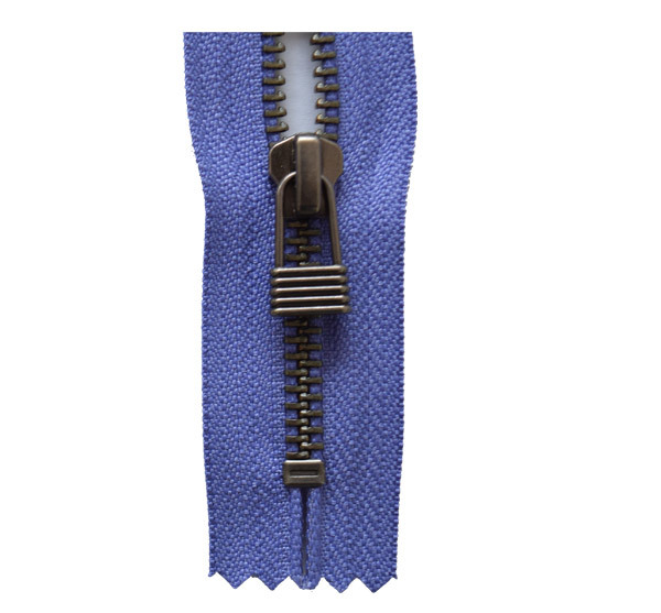 No. 5 ancient silver closed tail zipper